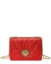 Tiffany & Fred Paris Heart Shaped Quilted Leather Messenger Bag