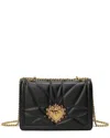 Tiffany & Fred Paris Heart Shaped Quilted Leather Messenger Bag