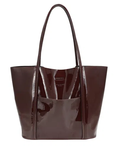Tiffany & Fred Paris High-gloss Patent Tote In Red