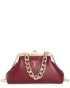 Tiffany & Fred Paris Iconic Frame Leather Bag In Red
