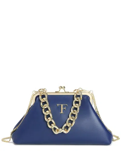 Tiffany & Fred Paris Iconic Frame Leather Bag In Blue