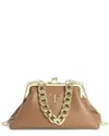 Tiffany & Fred Paris Iconic Frame Leather Bag In Brown