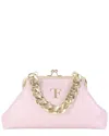 Tiffany & Fred Paris Iconic Leather Frame Clutch In Pink