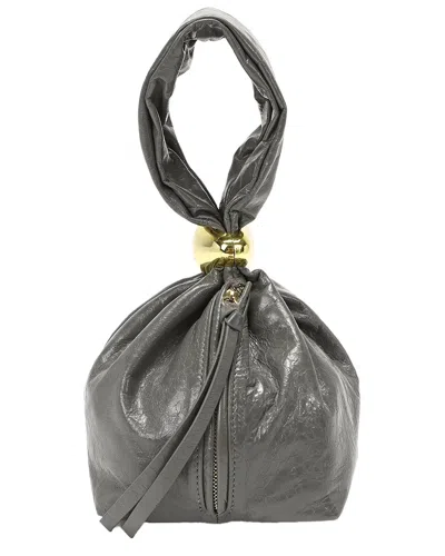 Tiffany & Fred Paris Knotted Handle Mini Pouch In Burgundy