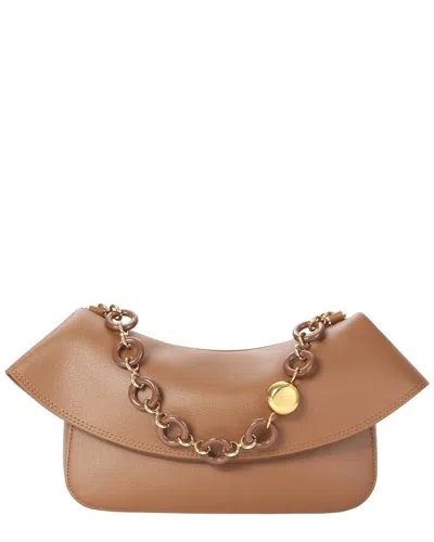 Tiffany & Fred Paris Lambskin Leather Shoulder Bag In Brown