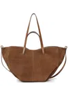 Tiffany & Fred Paris Lambskin Suede Tote In Brown