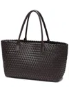 Tiffany & Fred Paris Large Hand-woven Leather Tote