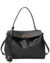 Tiffany & Fred Paris Large Smooth Leather Tote In Black