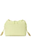 Tiffany & Fred Paris Large Woven Leather Crossbody In Yellow
