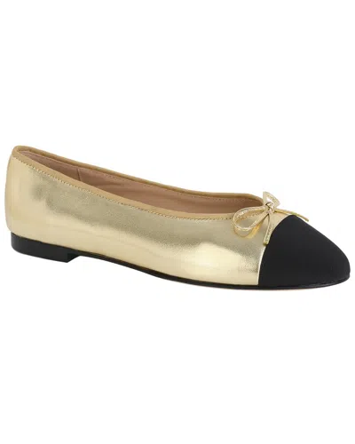 Tiffany & Fred Paris Leather Ballet Flat In Gold