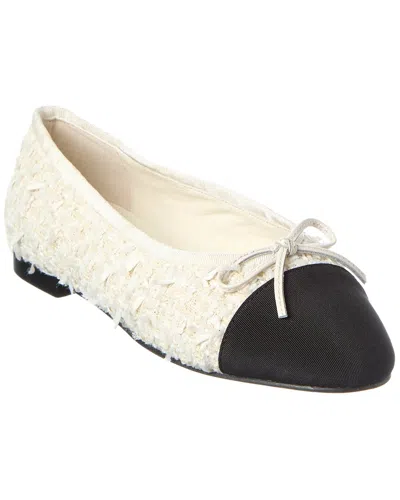Tiffany & Fred Paris Leather Ballet Flat In White