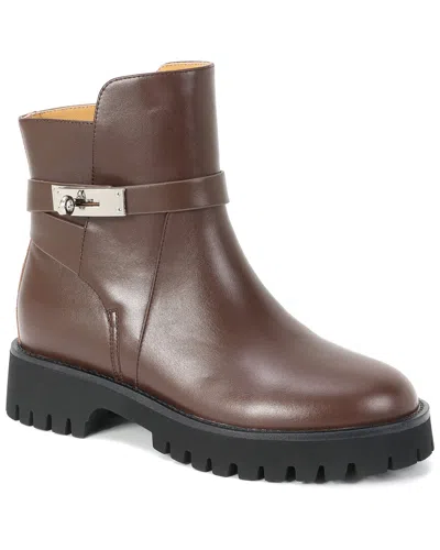 Tiffany & Fred Paris Leather Bootie In Brown