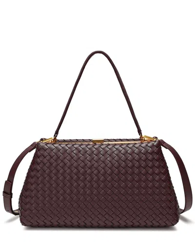 Tiffany & Fred Paris Leather Clutch/shoulder Bag In Red