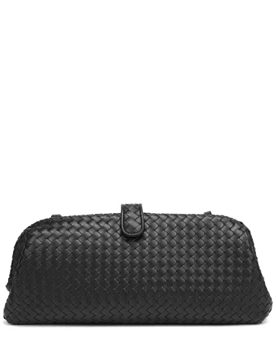 Tiffany & Fred Paris Leather Clutch/shoulder Bag In Black