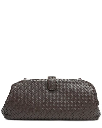 Tiffany & Fred Paris Leather Clutch/shoulder Bag In Brown
