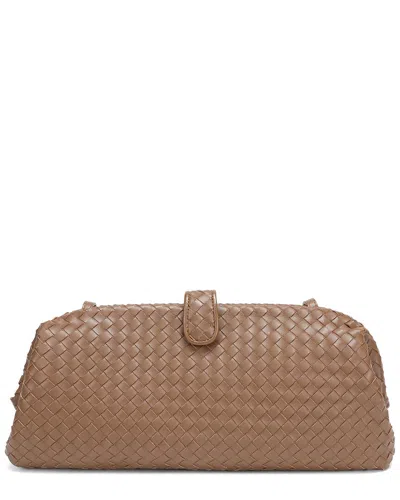 Tiffany & Fred Paris Leather Clutch/shoulder Bag In Brown