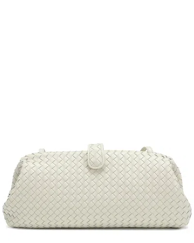 Tiffany & Fred Paris Leather Clutch/shoulder Bag In White