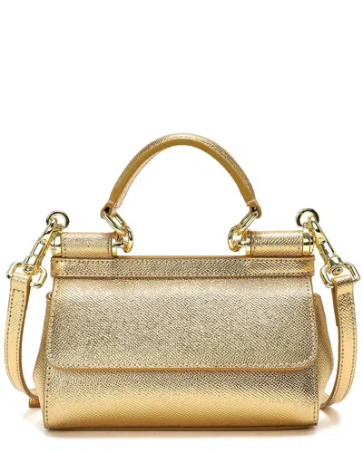 Tiffany & Fred Paris Leather Crossbody In Gold