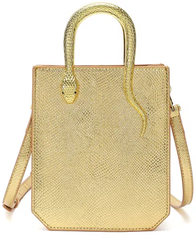 Tiffany & Fred Paris Leather Crossbody In Gold
