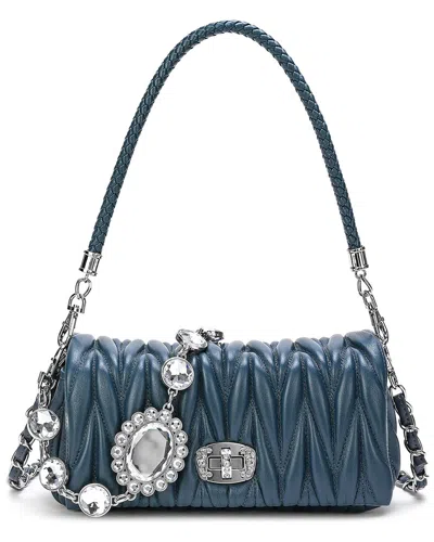 Tiffany & Fred Paris Leather Crossbody In Navy