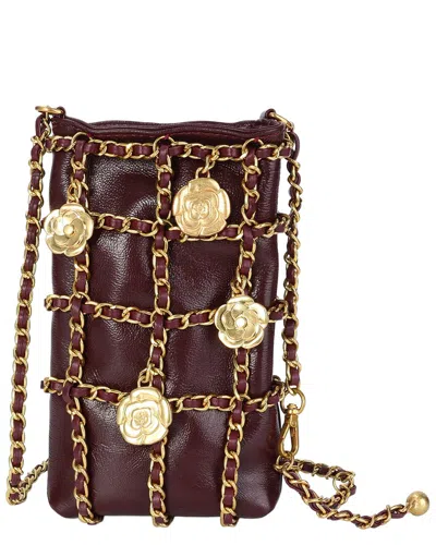 Tiffany & Fred Paris Leather Crossbody In Purple
