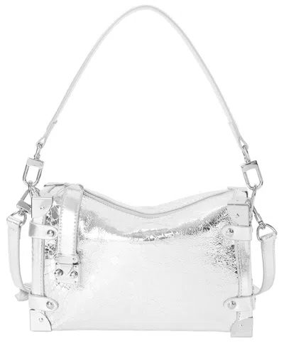 Tiffany & Fred Paris Leather Crossbody In Silver