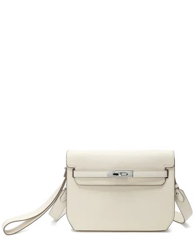 Tiffany & Fred Paris Leather Crossbody In White
