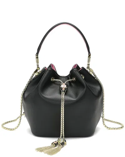 Tiffany & Fred Paris Leather Drawstring Bag