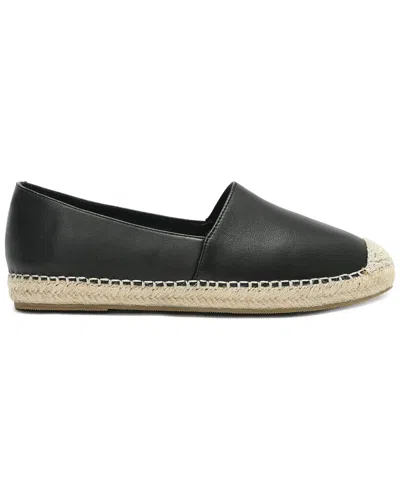 Tiffany & Fred Paris Leather Espadrille In Black