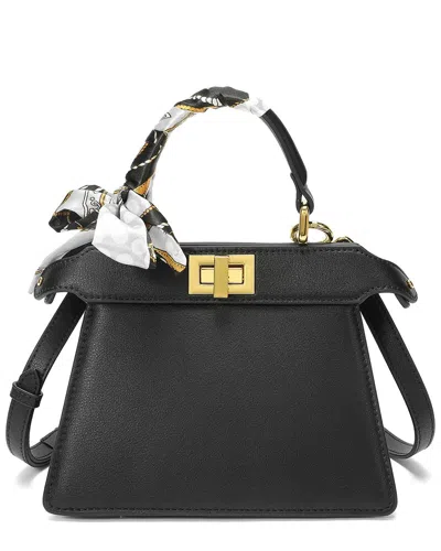 Tiffany & Fred Paris Leather Messenger Bag In Black
