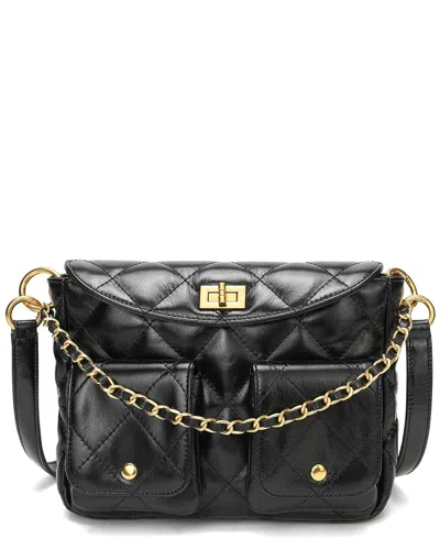 Tiffany & Fred Paris Leather Messenger Bag In Black