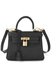 Tiffany & Fred Paris Leather Mini Satchel In Black