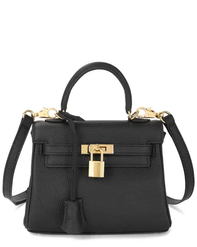 Tiffany & Fred Paris Leather Mini Satchel In Black