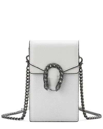 Tiffany & Fred Paris Leather Phone Crossbody In Transparent