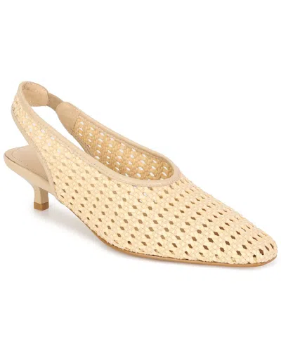 Tiffany & Fred Paris Leather Pump In Neutral
