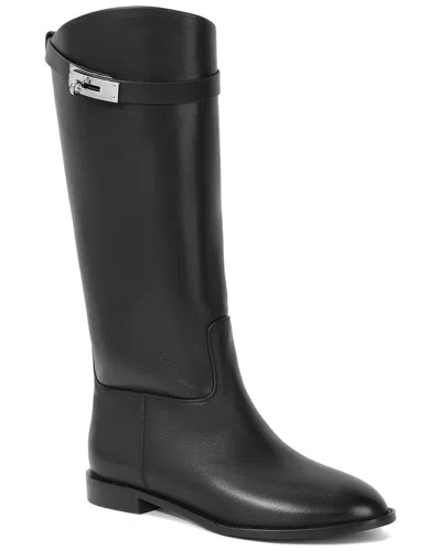 Tiffany & Fred Paris Leather Riding Boot In Black