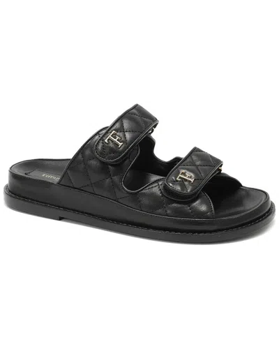 Tiffany & Fred Paris Leather Sandal In Black