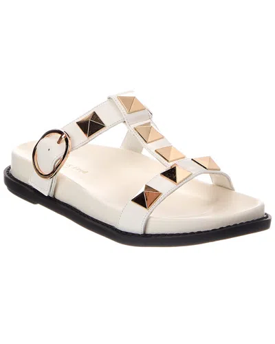 Tiffany & Fred Paris Leather Sandal In White