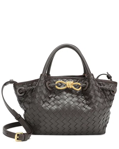 Tiffany & Fred Paris Leather Satchel/shoulder Bag In Brown