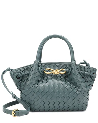 Tiffany & Fred Paris Leather Satchel/shoulder Bag In Navy