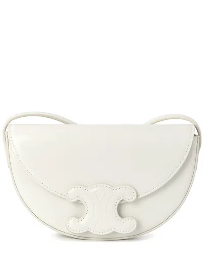 Tiffany & Fred Paris Leather Shoulder Bag In White