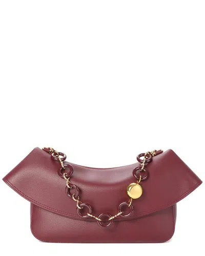 Tiffany & Fred Paris Leather Shoulder Bag In Burgundy