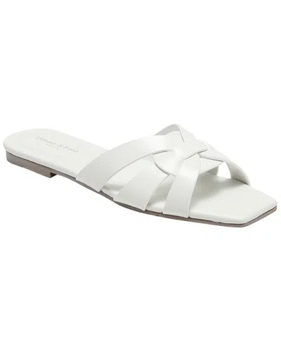 Tiffany & Fred Paris Leather Slide Sandal In White