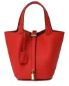 Tiffany & Fred Paris Leather Top Handle Satchel In Red
