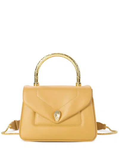 Tiffany & Fred Paris Leather Top Handle Satchel In Yellow