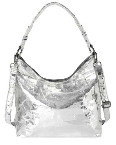 Tiffany & Fred Paris Leather Tote In Silver