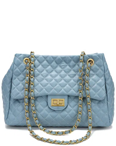 Tiffany & Fred Paris Leather Tote In Blue