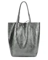 Tiffany & Fred Paris Leather Tote In Gray