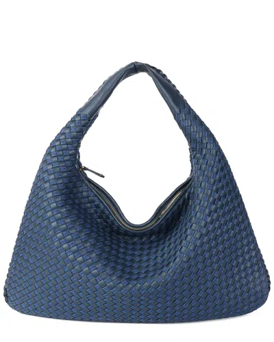 Tiffany & Fred Paris Leather Tote In Navy