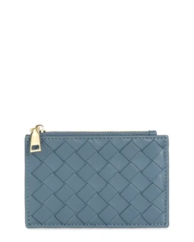 Tiffany & Fred Paris Leather Wallet In Blue